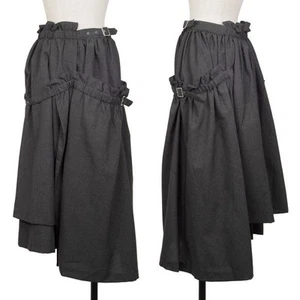 noir kei ninomiya Double Belt Wrap Layered Skirt Size S(K-145570) - Picture 1 of 12