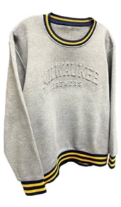 2025 Milwaukee Brewers Crew Neck Sweatshirt SGA Adult Medium Stadium Only 9-13 - Picture 1 of 2