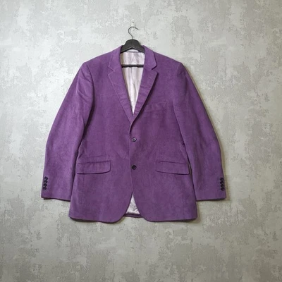 Aquascutum Corduroy Blazer Men's Size 42R Purple Single Breasted Formal Jacket - Image 1 of 4