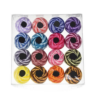 User friendly 16pcs Cotton Embroidery Thread Kit for Creative DIY Crafts - Image 1 of 4