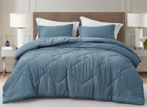 Chezmoi Collection Hugo 3-Piece Jacquard Woven Thin Lightweight Comforter Set - Picture 1 of 26