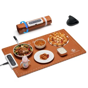 Food Warming Mat – Portable Heating Pad Adjustable Electric Warming Tray with... - Picture 1 of 7