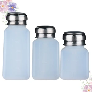 3 piezas removedor de uñas botella de presión de agua almacenamiento líquido esmalte bombeo - Imagen 1 de 11