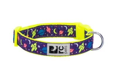 Clip Collar for Medium Dogs 1 Inch Wide Outer Space Themed Fashion Design - Image 1 of 4