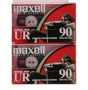2 Pack MAXELL 90 Minute Normal Bias UR Cassette Tapes - Picture 1 of 3