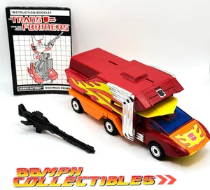 RARE MINT 1986 Transformers G1 Rodimus Prime w/ RUBBER TIRES & METAL FEET ! - Picture 1 of 24