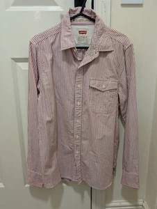 Levi's Classic Striped Shirt White And Red Size XS - Picture 1 of 5