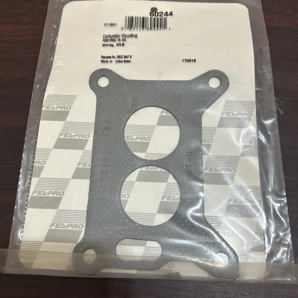 For Ford F-150 1975-1982 Fel-Pro 60244 Carburetor Mounting Gasket D50z9447b - Image 1 of 1