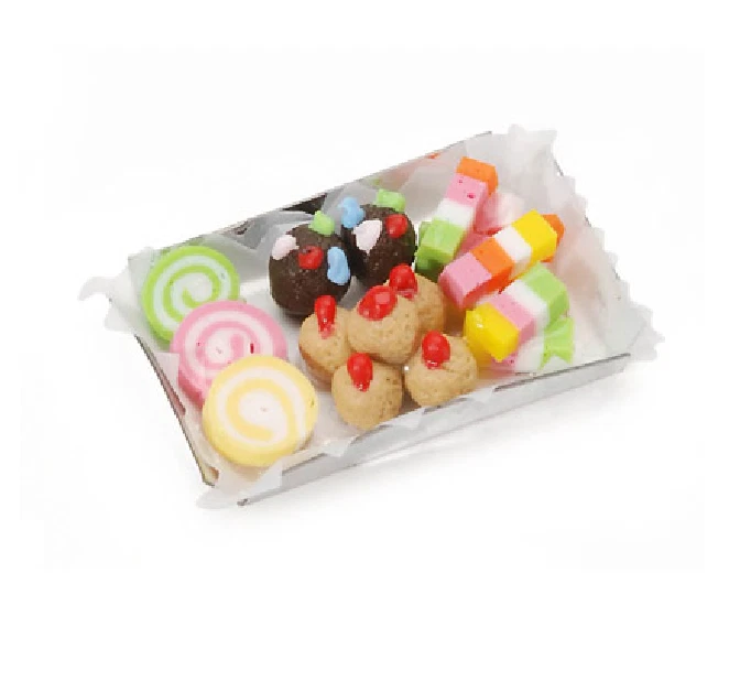 Miniature Candy Tray, Assorted Dollhouse Candy,  Fairy Sweets, Bakery Set - Image 1 of 1