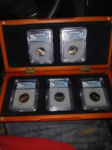 2006 s pr70 dcam 5 pierce silver quarter set minted in San Francisco - Picture 1 of 2