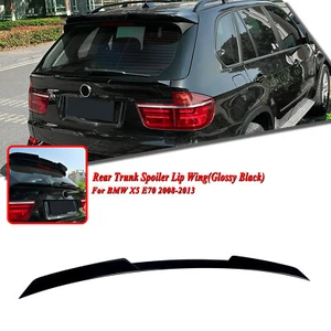 Car Rear Trunk Spoiler Middle Wing Kit For BMW X5 E70 2008-2013 2009 Gloss Black - Picture 1 of 9