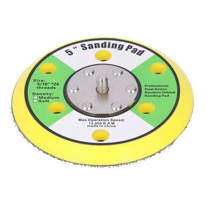 Almohadilla de lijado de 5 pulgadas 5/16‐24 placa de respaldo de PU lijadora neumática tampón - Imagen 1 de 22