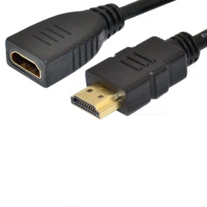 HDMI 1.4V Male to Female Extension Cable Gold Plated 1080P Extension Cord 1.5ft - Picture 1 of 7