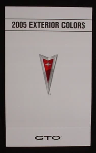 2005 PONTIAC GTO PAINT COLOR CHIP BROCHURE - ORIGINAL - Picture 1 of 2