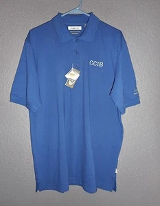 Featherlite Blue Men's Large LOGO Polo Shirt NWT Chicago Car Interchange Bureau - Picture 1 of 7