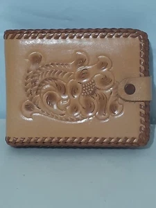 Herren Vintage Meeker handgefertigte braune und hellbraune Geldbörse minimal benutzt! Schön! - Bild 1 von 12