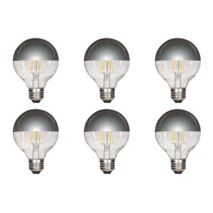 Satco 4.5W G25 LED - Silver crown - Medium base - 2700K - 120V - 6PK - Picture 1 of 2