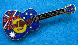 GUITARRA ACÚSTICA BANDERA NACIONAL AUSTRALIANA MELBOURNE 2003 Hard Rock Café PIN - Imagen 1 de 1