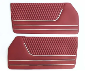 Alfa Romeo Spider (1966-1978) - Door Panel, Burgundy, Pair, NEW - Picture 1 of 6