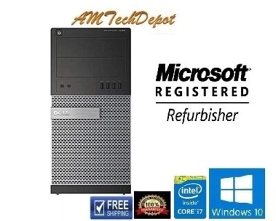Dell Optiplex 7010 Core i5 3.4Ghz 16GB Win10 Pro 64-BIT 2 TB HDD W/Dual Display - Image 1 of 3