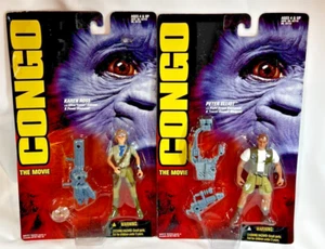 Congo: The Movie KAREN ROSS and PETER ELLIOT 1995 Kenner Action Figures. New NIP - Picture 1 of 6