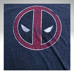 Marvel Herren Deadpool blaues T-Shirt neu mit Etikett Größe Large - Bild 1 von 4