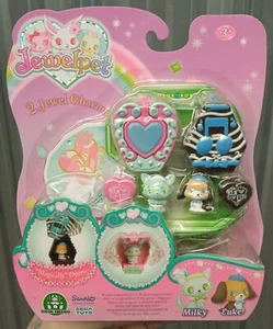 Jewelpet 2x Jewel Charms Pack Milky & Euke Figures Sanrio Sega Toys 2010 - Picture 1 of 1