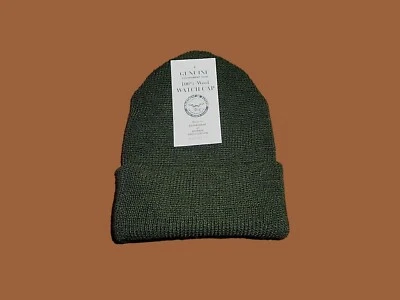 NEW GENUINE MILITARY ISSUE 100% WOOL GREEN WATCH CAP COLD WEATHER HAT U.S.A MADE - Image 1 of 4