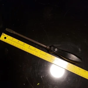 USED Snap On  Black Hard Grip Industrial Finish Flat Head Screwdriver GSDD8 - Picture 1 of 16