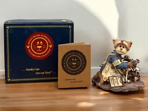Fijador de bigotes Boyds Bears Purrstone Florence con férula felina ¿Mejor? Estatuilla - Imagen 1 de 11