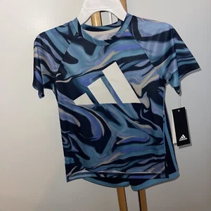 Adidas Shirt Top Shorts Boy's Boy Size 5 NWT NEW Set Navy Blue - Picture 1 of 4
