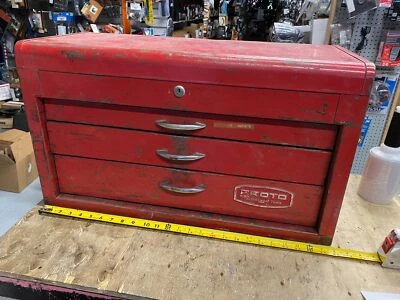 Proto Tool Box Snap on Vtg 3 drawer CArry Tray USA Good Old Stuff! 26x12x15 - Image 1 of 4