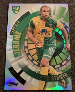 2015/16 Topps Premier Club Cameron Jerome Norwich City Trading Card #192 - Picture 1 of 2