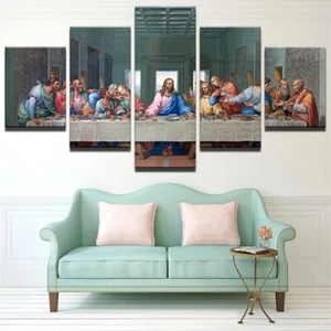 The Last Supper Jesus Christ & 12 Disciples Canvas Print Painting Wall Art Decor - Picture 1 of 3