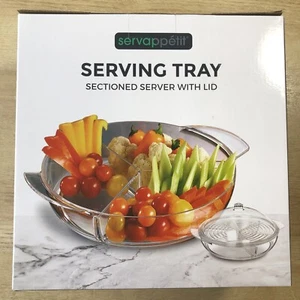 Servappetit Serving Tray Sectioned Server With Lid New In Box - Picture 1 of 6