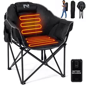 Silla de camping Docred con calefacción con batería silla térmica de gran tamaño deportes al aire libre - Imagen 1 de 18
