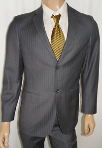 36R Dolce Vita 2-Piece $490 NEW Suit - Men 36 Charcoal Pinstripe 2Btn 32x31 NWOT