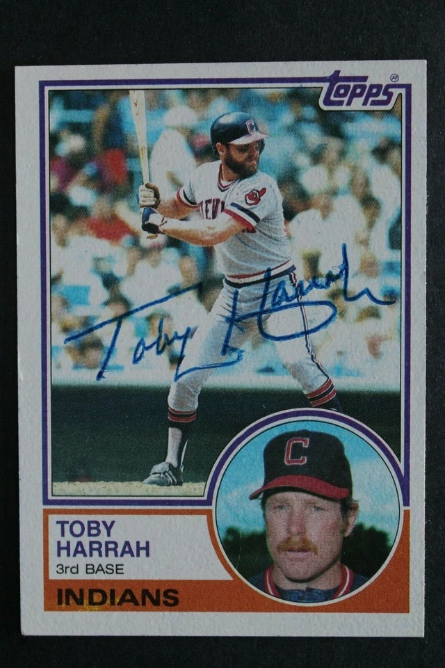 Toby Harrah 1979-83 Cleveland Indians Signed 1983 Topps #480 Autographed Card  - Image 1 of 2