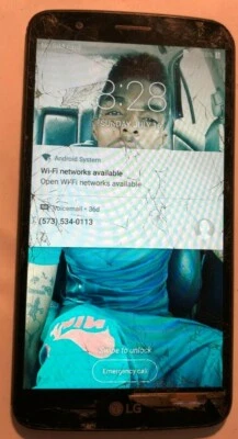 [BROKEN]LG Stylo 3 LS777 16GB Gray (Sprint) Smartphone PARTS REPAIR LCD Cracked - Image 1 of 2