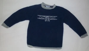 Janie and Jack Boys' Heavy Cotton Vintage Airplane Motif Sweater Size 5 - Picture 1 of 8