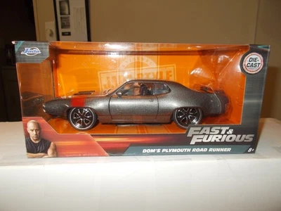 全新 JADA FAST & FURIOUS DOM S PLYMOUTH ROAD RUNNER 1/24 比例 — 第 1/4 张图片