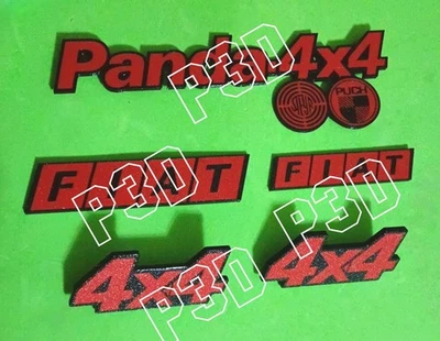 KIT TARGHETTA FIAT PANDA 141 84/03 4x4 trekking climbing LOGO STEMMA EMBLEMA - Image 1 of 4
