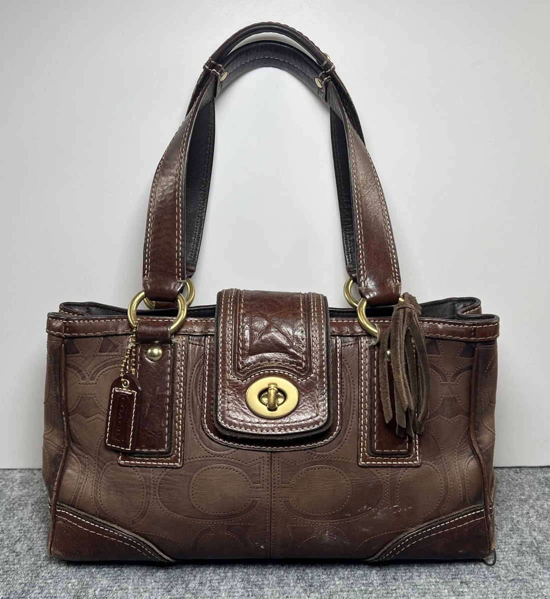 Coach Brown Signature Handbag for sale - eBay