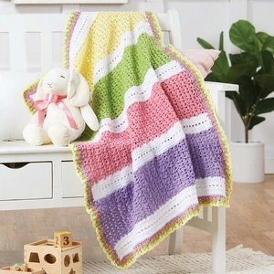 Herrschners® Bright Lollipops Baby Blanket Crochet Kit - Picture 1 of 1