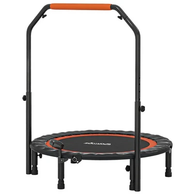 HOMCOM Tappeto Elastico Fitness Ø102 cm Pieghevole con Manubrio Regolabile Nero - Immagine 1 di 4