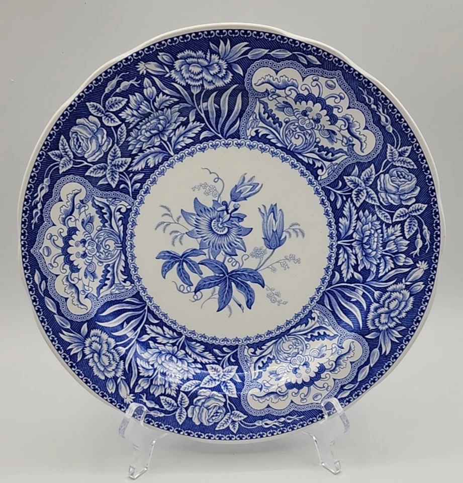 Plato de cena floral Spode Blue Room Collection aprox 10 1/2" de diámetro Foto 1 de 4