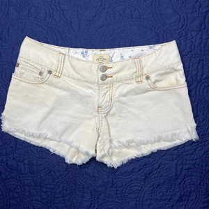 Abercrombie & Fitch Y2K Micro Mini Corduroy Shorts Frayed Hem Low Rise - Picture 1 of 7
