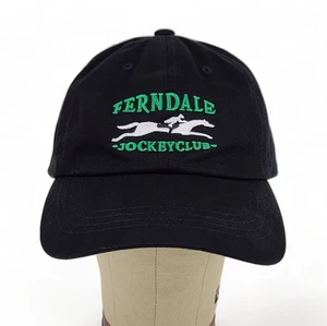 Ferndale Jockey Club Baseball Hat Black Embroidered Adjustable Cap Horse Racing - Picture 1 of 8