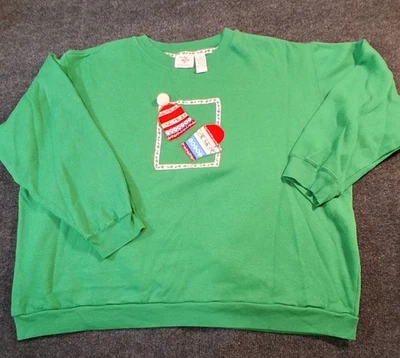 Moletom de Natal NUTCRACKER bordado feriado gola redonda pulôver tamanho 2X  - Imagem 1 de 4