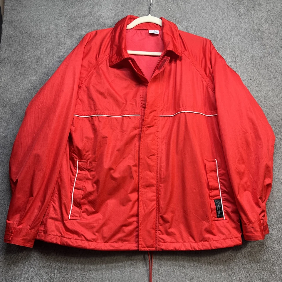 Chaqueta de lluvia cortavientos vintage Jack Nicklaus roja Gore-Tex para hombre mediana Foto 1 de 4